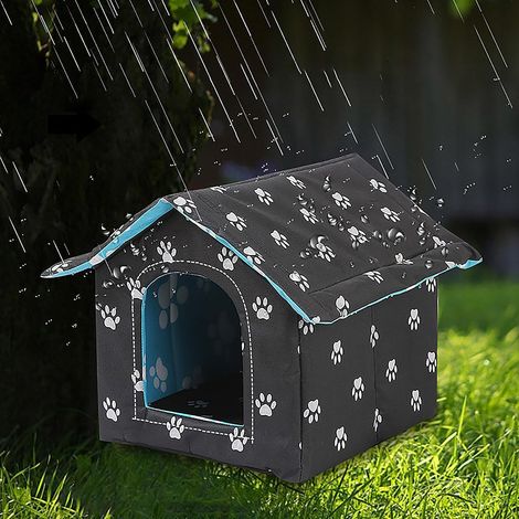 Katzenhaus für draußen — Wasserfestes Design Katzenbett / Katzenzelt Geeignet für Katzen, Kätzchen und Kleintiere Schlafhöhle für Haustiere / Katzenversteck Haustier-Sofakissen Maße: 40 x 38 x 35 (1/5)