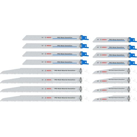 Bosch PRO Jigsaw/reciprocating saw Tough Box Demolition Blade Set 16 pcs