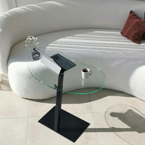 Table d'appoint en verre pour ordinateur, réglable TULUM (1/5)