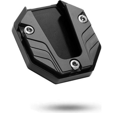 Support Universel Béquille Moto, Plaque d'Extension de Béquille pour Moto, Béquille Latérale de Moto, Prolongateur de Béquille Moto en Alliage d'Aluminium CNC,support plaque moto(noir) (1/5)