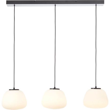Lampe suspendue Kaizen noir avec blanc Ø 25cm - 60155/76