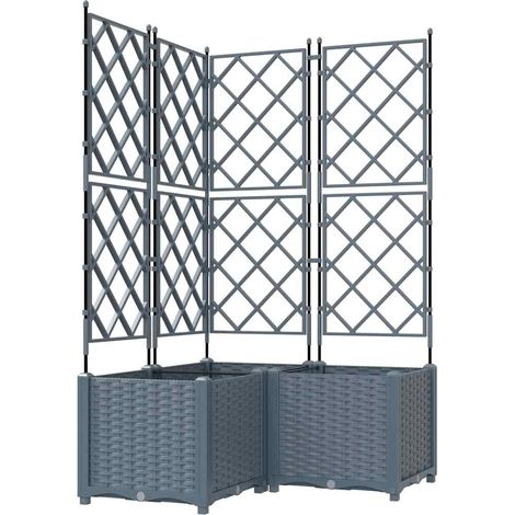Maison Exclusive - Garten-Pflanzgefäß 3 pcs Hellgrau 80 x 80 x 14