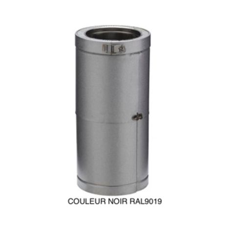 Poujoulat – Élément réglable THERMINOX – Conduit de fumée ajustable de 35 cm à 45 cm – Pour espaces confinés – 150 ZI HT TEMP