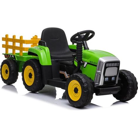 Tractor Ceres con remolque Verde - Coche eléctrico para niños (1/5)