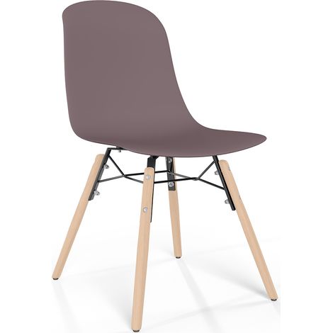 Sedia da pranzo con gambe in legno naturale – Stile moderno e funzionalità -Broly Talpa