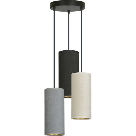 Suspension Emibig BENTE 3, 3xE27, noir multicolore (1/5)