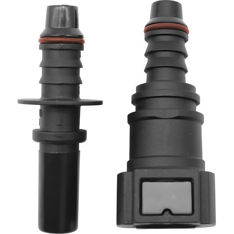 Lot de 2 connecteurs à libération rapide pour tuyau de carburant en nylon - Connecteur femelle mâle et droit de rechange pour conduite de carburant - Raccord rapide - Accessoires de raccord de (1/5)