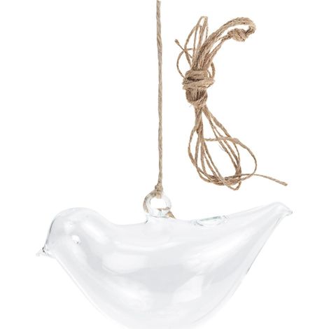 Vase suspendu en verre SEWACC avec motif d'oiseau, idéal (1/5)
