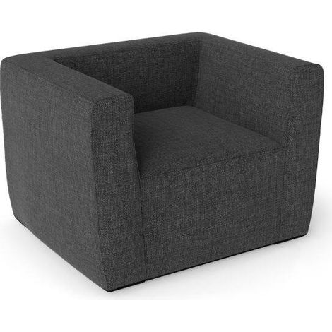 Portable Inflatable Lounger with Detachable Cover and Wide Armrests, Inflatable Sofa for Living Room, Grey (1/5)