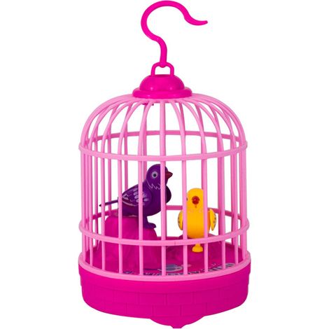 Cage à Oiseau Chantant avec Contrôle Vocal et Sons Inductifs pour Enfants