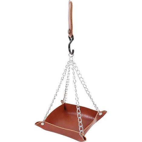 Mangeoire suspendue pour oiseaux, abreuvoir pour oiseaux de jardin, mangeoire extérieure pour terrasse, marron (1/5)