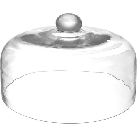 Cloche pour fumage des aliments et présentation des plats, compatible avec pistolets et infuseurs à fumée, avec joint d'étanchéité, ⌀275x(H)140mm, verre transparent (1/5)