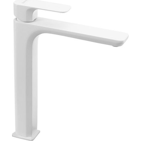 Mélangeur haut lavabo SPY sans déchets pop up, spout élargi, tapis blanc (1/5)