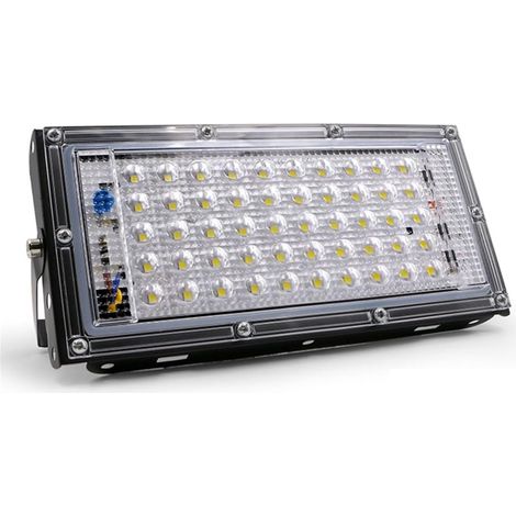 Projecteurs LED d'extérieur, 6 pcs/lot étanche Ip65 LED projecteur 50 W projecteur LED réflecteur projecteurs éclairage extérieur de Jardin pour Cour, Parking, Patio, Aire de Jeux(Warm Whtie) (1/5)