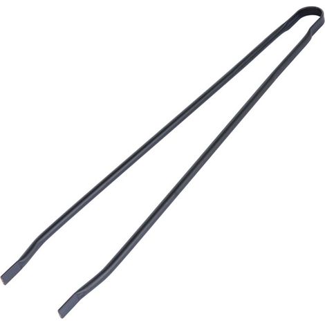 Kaminzange aus schwarz lackiertem Stahl