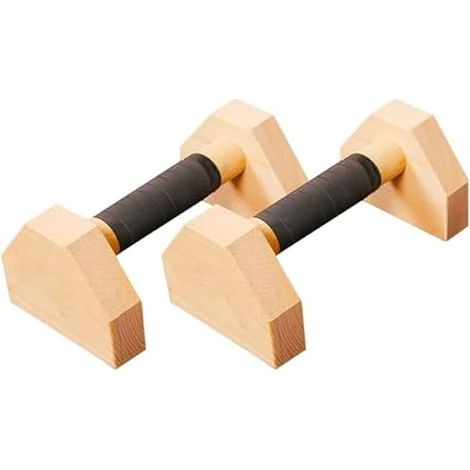 Parallettes - Barres De Push Up En Bois Massif Pin - Pour Entraînement Corps Entier À La Maison Ou En Studio - Lot De 2 (1/3)