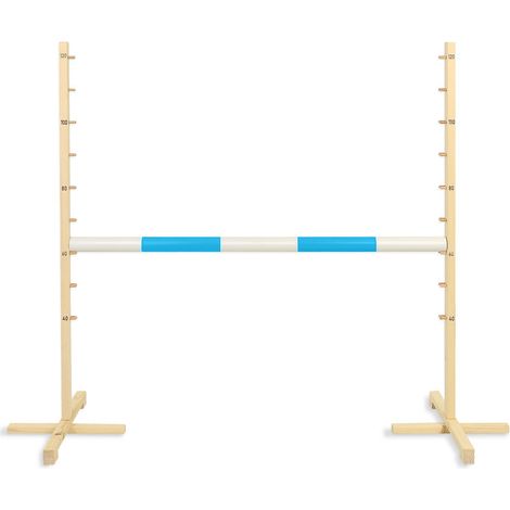 Obstacle de saut pour cheval de bois 120 cm, poutre bleu clair (1/5)