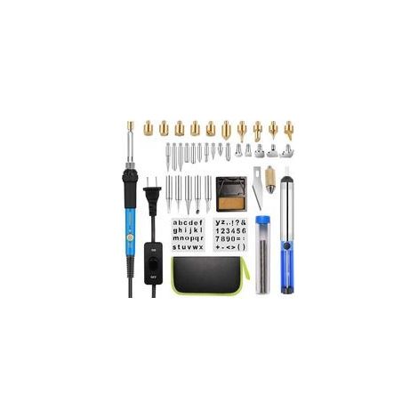 Brennset, Gravurwerkzeug-Set, 54-teiliges Brennset, 60 W, einstellbare Temperatur für DIY-Holzbrandmalerei, Löten und Bastelarbeiten auf Holz-, Leder- und Korkoberflächen (1/5)