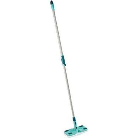 Leifheit Bodenwischer Clean & Away mit Click System zur Trockenreinigung mit Staubtüchern, Wischmopp mit 1,3 m Teleskopstiel, Wischer mit 360°-Gelenk, Staubwischer mit Tucheklemmen (1/5)