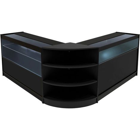 Harmonia LED Shop Counter Set B1200, C1200 & LM60 - Black