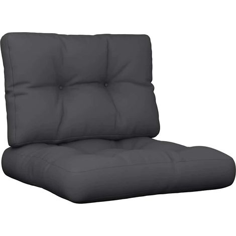 Maison Exclusive - Coussins de palette lot de 2 noir tissu
