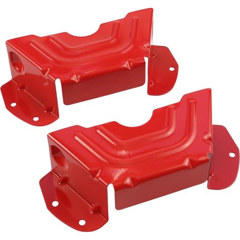 Lot de 2 protections de courroie de poulie de pont en métal rouge pour tondeuse de 106,7 à 117,8 cm, compatible avec Troy-Bilts Ponys Craftsmans T110 ZTL7000 Remplace 783-06424A-0638 (1/5)