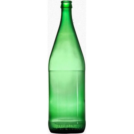 Bouteille en verre vert Vichy 1000 ml – Bouchon couronne – Pour eau et vin – Écologique et durable – Inferramenta