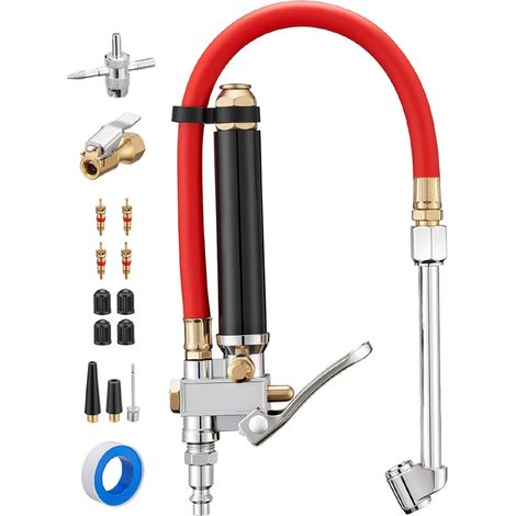 Gonfleur de pneus portatif, adapté aux voitures et aux camions, outil de tuyau à double baïonnette. (1/5)