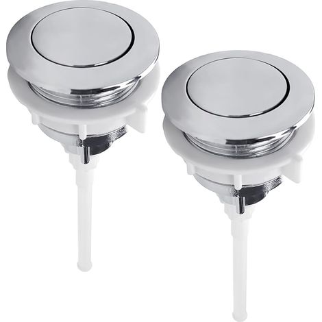 Set di 2 pulsanti superiori unipolari, pulsante di doppio scarico, accessorio per cassetta WC, interruttore manuale a pressione singola (38 mm)
