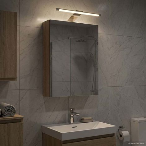 vidaXL Mobiletto per specchio da bagno Rovere Sonoma 30 x 10,5 x
