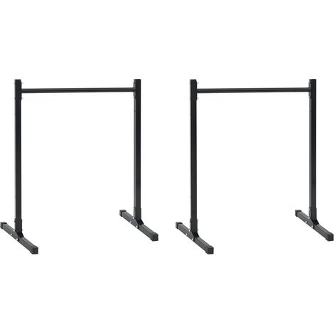 Station de dips 2 pc Noir 55 x 90 x 104.5 cm vidaXL (1/5)