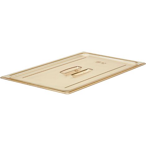 Couvercle à poignée GN 1/1 - Haute t° - 32.5 x 53 cm - Ambre - Lot de 6 - Cambro