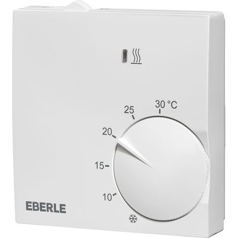 Eberle Raumregler Aktivweiß extra Flach, 5 - 30 Grad, mit Temperaturabsenkung