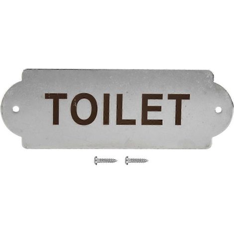 Poteau de clôture en acier inoxydable 2024 pour jardin, maison, porte, portail, panneau d'avertissement pour toilettes avec vis de fixation