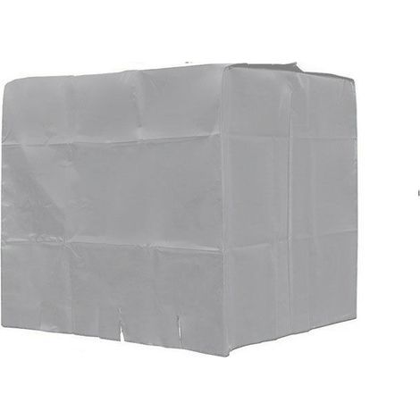 BRAVIX Bâche de réservoir d'eau, Bâche Couverture Réservoir IBC pour Cuve 1000L, Capôt de Protection Container Citerne Eau, Anti-poussière Anti-UV Anti-Pluie, 120x100x116cm (argent) (1/2)