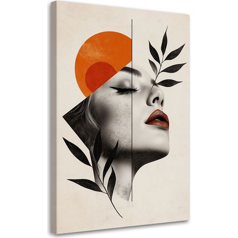 Tableau déco Visage de femme Abstraction géométrique 60x90 (1/5)