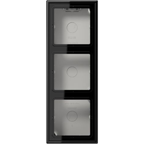 Jung Tapa para montaje saliente 3 veces, LS CUBE, Duroplástico, negro, montaje vertical y horizontal LS 583 A SW