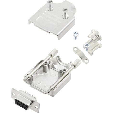 TRU COMPONENTS TCMHDM09DBSK 7709884 D-SUB Buchsenleisten-Set 180 ° Polzahl: 9 Lötkelch 1 St.