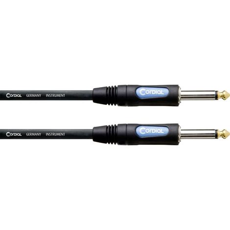 Cordial 10396 Jack Audio Cavo [1x Presa jack da 6.3 mm (mono) - 1x Presa jack da 6.3 mm (mono)] 3 m Nero guaina in PVC