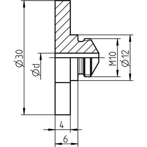 Embout d'embout Gesipa P 17/24 (sans renfoncement) pour tête fraisée.