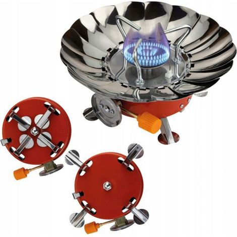 Réchaud À Gaz Portable - Coupe-Vent Intégré - Pour Camping Randonnée Pique-Nique - 1 Unité (1/5)