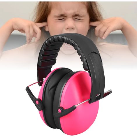 Cache-oreilles antibruit pour tout-petits, étudiants, dormeurs et enfants - Cache-oreilles roses de réduction et de protection contre le bruit (1/5)
