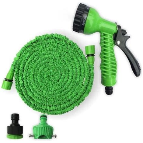 TF Gartenschlauch – 15 Meter – Gratis Spritzpistole – 8 Funktionen – Grün (1/5)