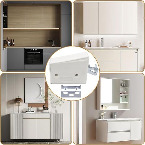 Adjustable Metal Wardrobe Hanging Hangers Support Rail Cabinets White (1/3)