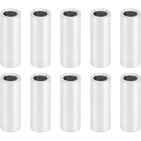 10 Pièces Entretoises Rondes en Alliage d'Aluminium Sans Filet, Diamètre Extérieur 6mm, Longueur 16.5mm, Accessoires de Support pour Montage (1/5)
