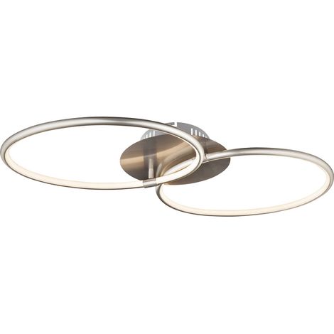 Deckenleuchte Ringe Deckenlampe Esszimmerlampe Wohnzimmerlampe Decke, Metall, 1x LED 30 Watt 2400 Lumen warmweiß, LxBxH 70x40x8,6 cm (1/2)