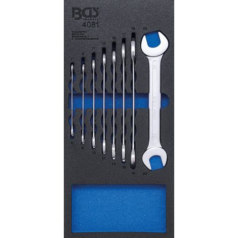 BGS  Inserción  para  carro  de  herramientas  1/3:  Juego  de  llaves  de  boca  dobles  SW  6  -  22  mm,  8  piezas  -  4081 (1/2)