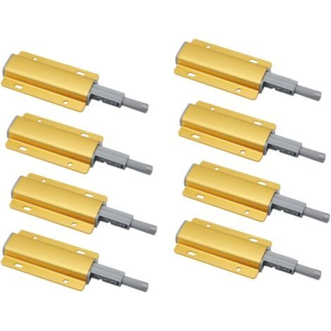 Drucktriegel für Türen, 8er-Packung goldene magnetische Drucktriegel für Schränke (1/4)