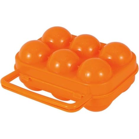 Boîte à œufs Portable 3 Pièces 6 Compartiments en PP Orange pour Pique- et Barbecue avec Bonne Étanchéité (1/5)