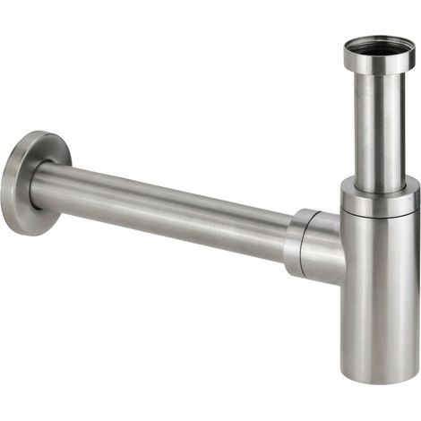 Siphon d'évier rond en acier inoxydable AISI 304, design minimaliste et installation universelle Arqea Tuttotondo CP3201 Acier inoxydable (1/2)